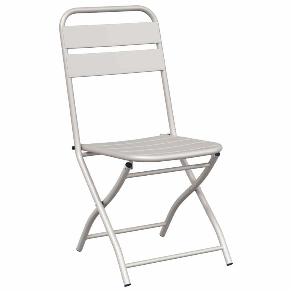 Hage Folding Stol 2 pcs Beige 42 x 52 x 82cm Pulverlakkert stål