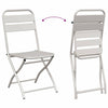 Hage Folding Stol 2 pcs Beige 55 x 56.5 x 91cm Stål