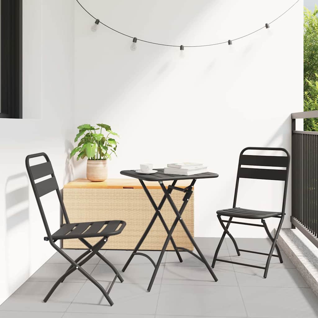 Hage Folding Stol 2 pcs Antrasitt 42 x 52 x 82cm