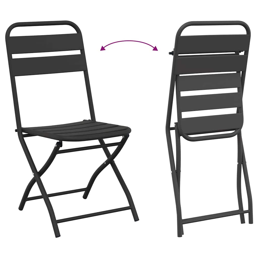 Hage Folding Stol 2 pcs Antrasitt 42 x 52 x 82cm