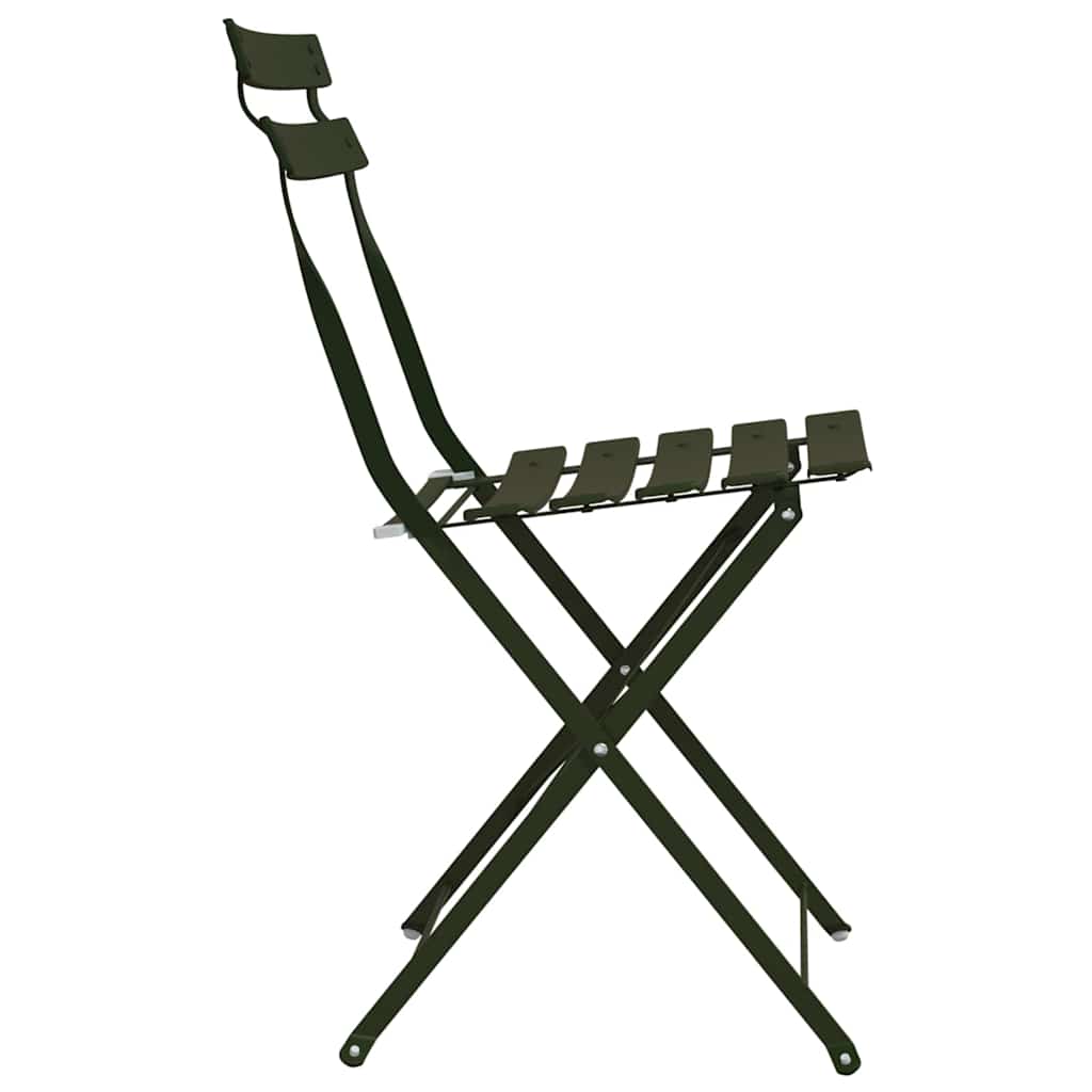Hage Folding Stol 2 pcs grønn 42 x 46 x 82cm Metall