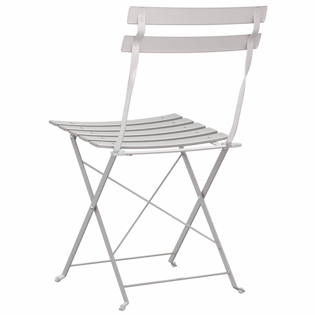 Hage Folding Stol 2 pcs Beige 42 x 46 x 82cm Metall