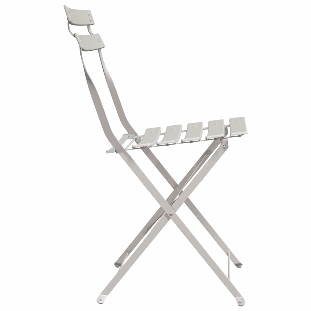 Hage Folding Stol 2 pcs Beige 42 x 46 x 82cm Metall