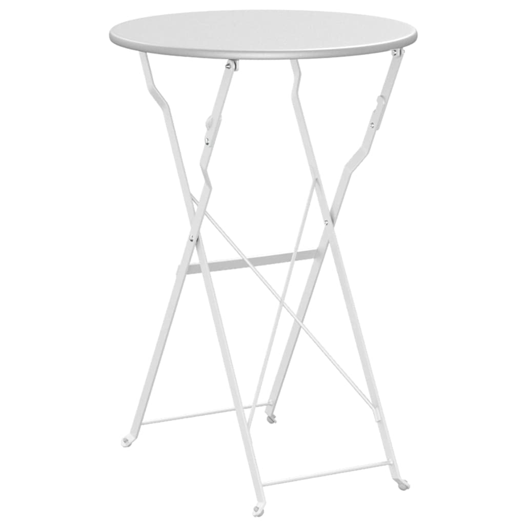 Bistrobord Hvit Ø 50 x 71 cm Pulverlakkert stål