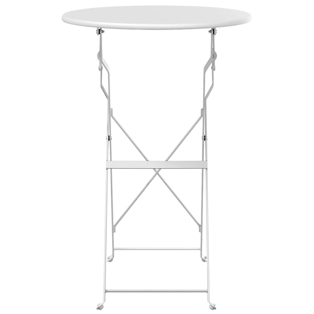 Bistrobord Hvit Ø 50 x 71 cm Pulverlakkert stål