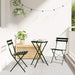 Sammenleggbart Bistrosett 3 pcs Skog Stål