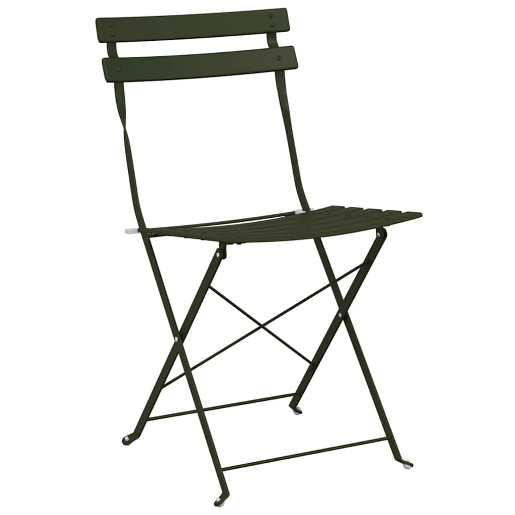 Sammenleggbart Bistrosett 3 pcs Skog Stål