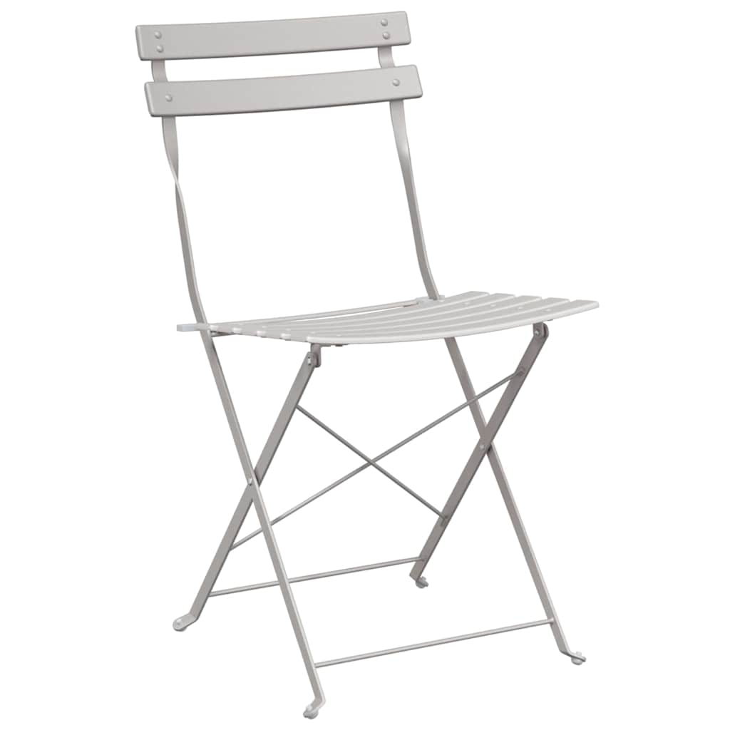 Sammenleggbart Bistrosett 3 pcs Beige Stål