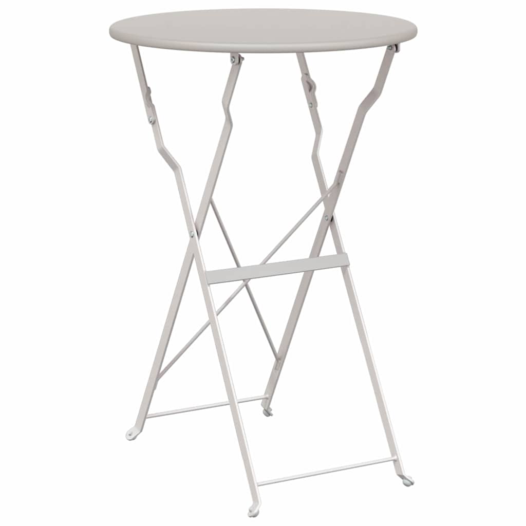 Sammenleggbart Bistrosett 3 pcs Beige Stål