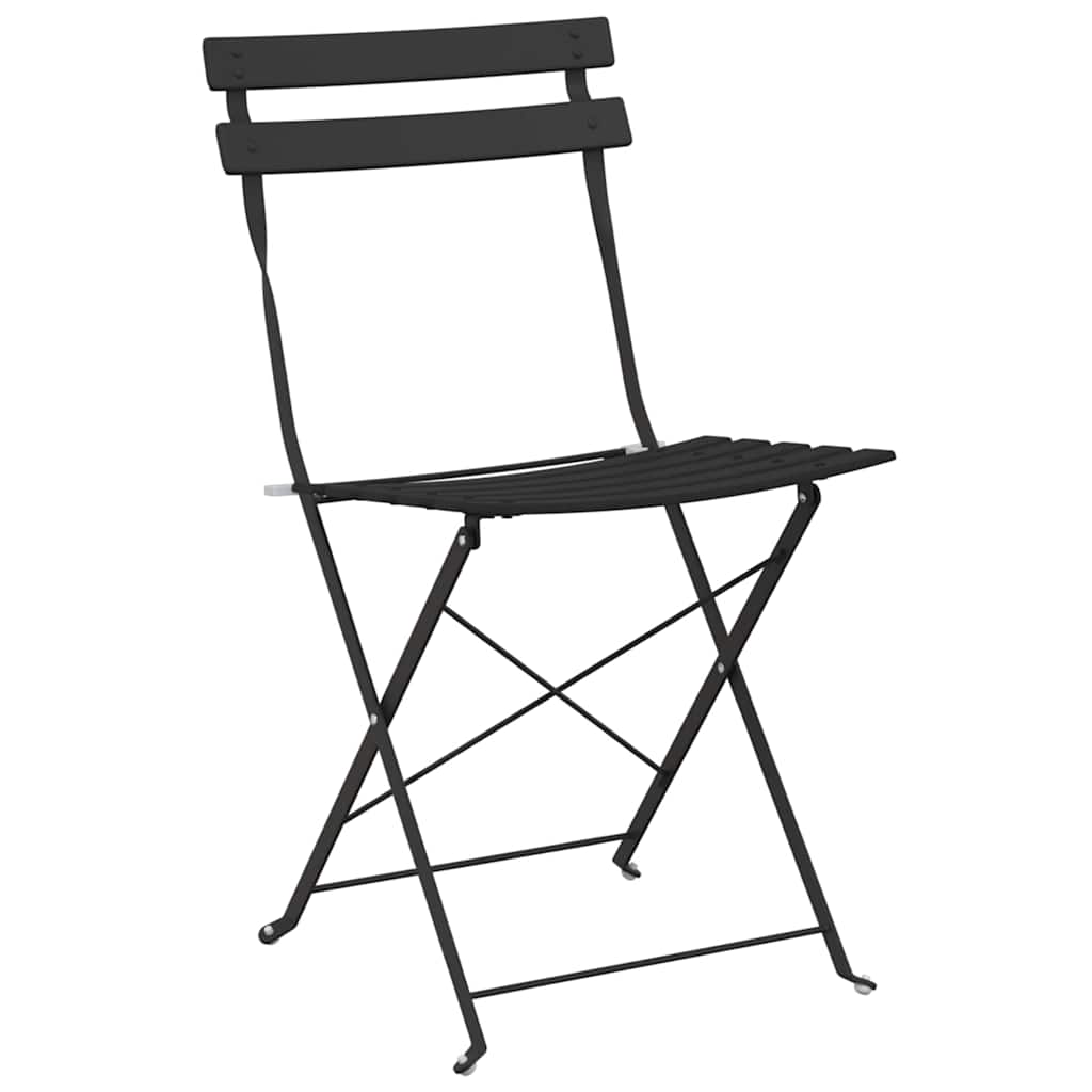 Sammenleggbart Bistrosett 3 pcs Antrasitt Stål