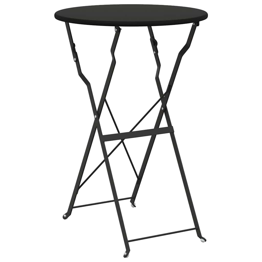 Sammenleggbart Bistrosett 3 pcs Antrasitt Stål