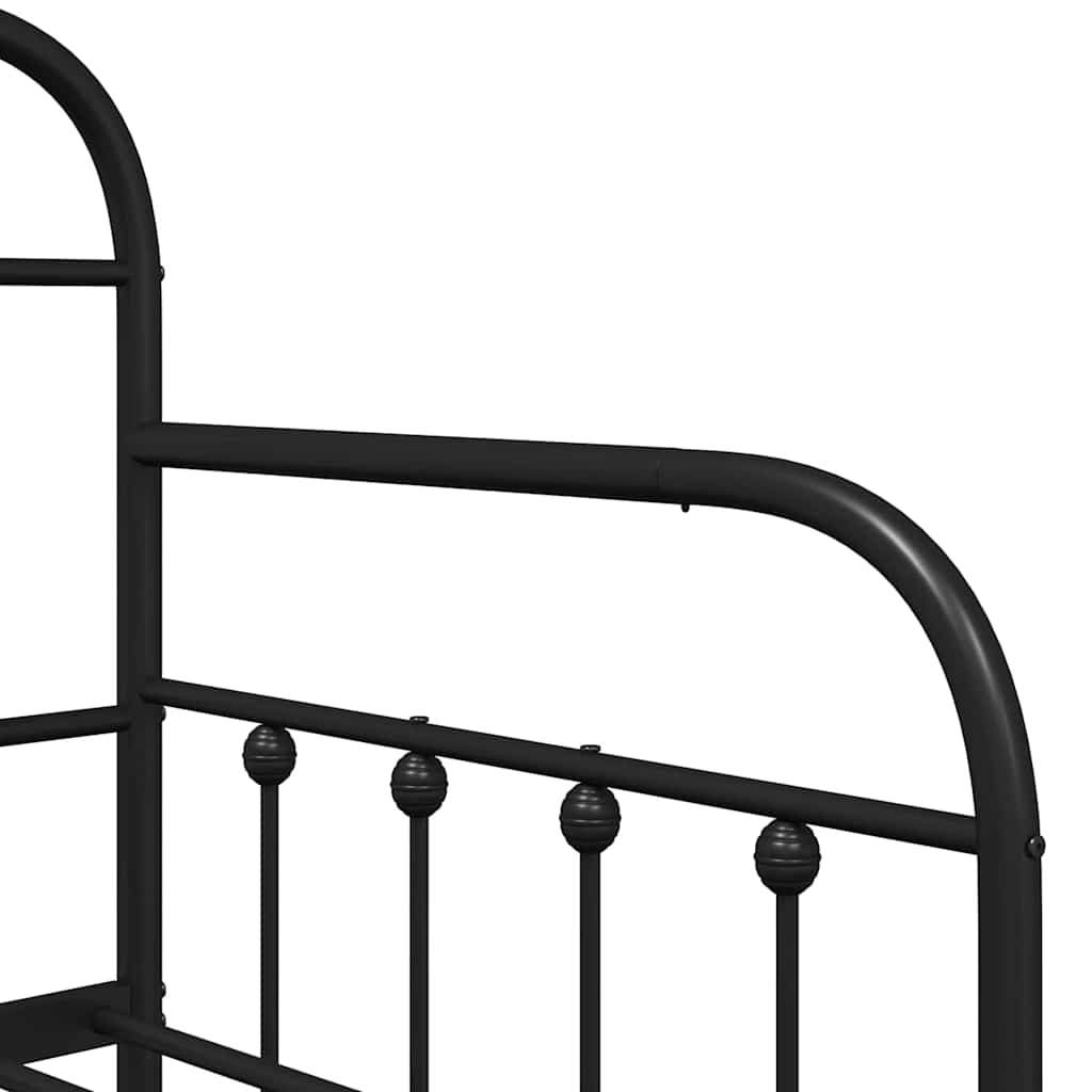 Dagsengeramme Svart 80 x 200 cm Pulverlakkert stål vidaXL