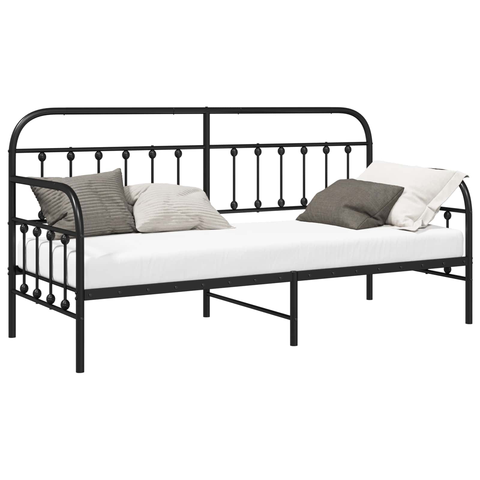 Dagsengeramme Svart 80 x 200 cm Pulverlakkert stål vidaXL