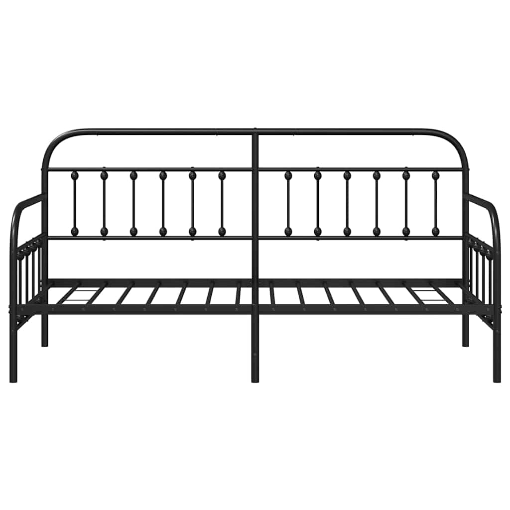 Dagsengeramme Svart 80 x 200 cm Pulverlakkert stål vidaXL