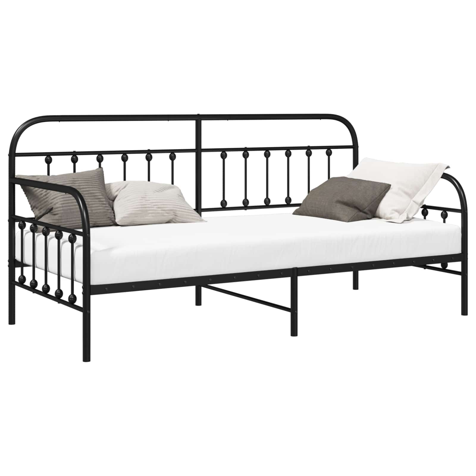 Dagsengeramme Svart 90 x 200 cm Pulverlakkert stål vidaXL
