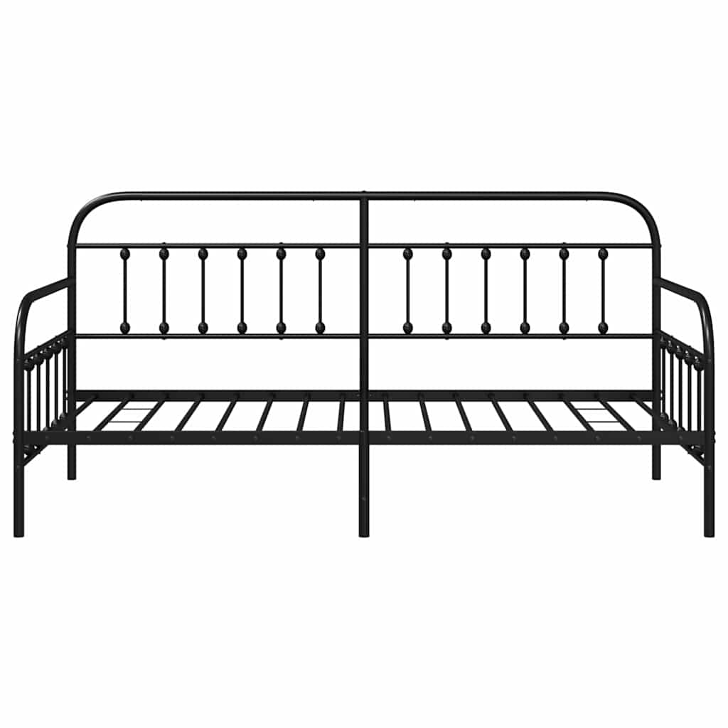 Dagsengeramme Svart 90 x 200 cm Pulverlakkert stål vidaXL