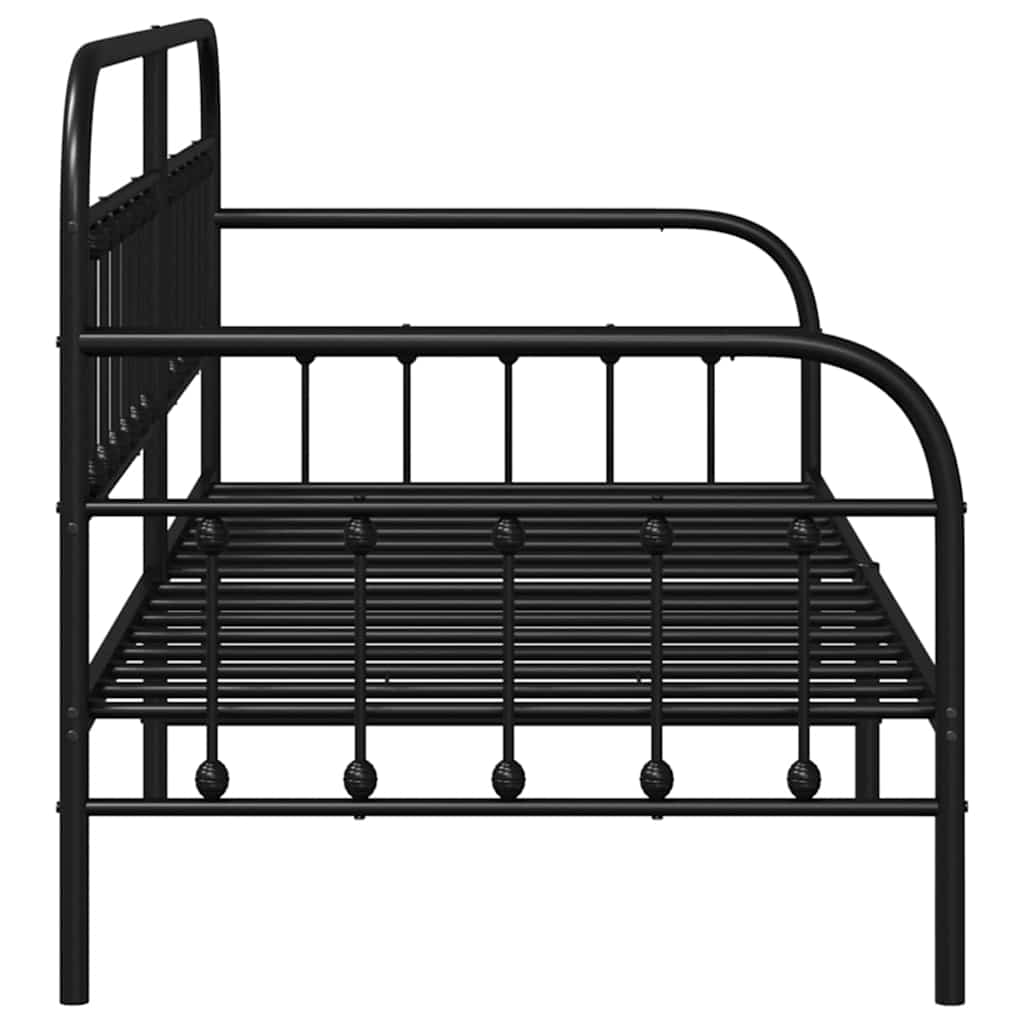 Dagsengeramme Svart 90 x 200 cm Pulverlakkert stål vidaXL