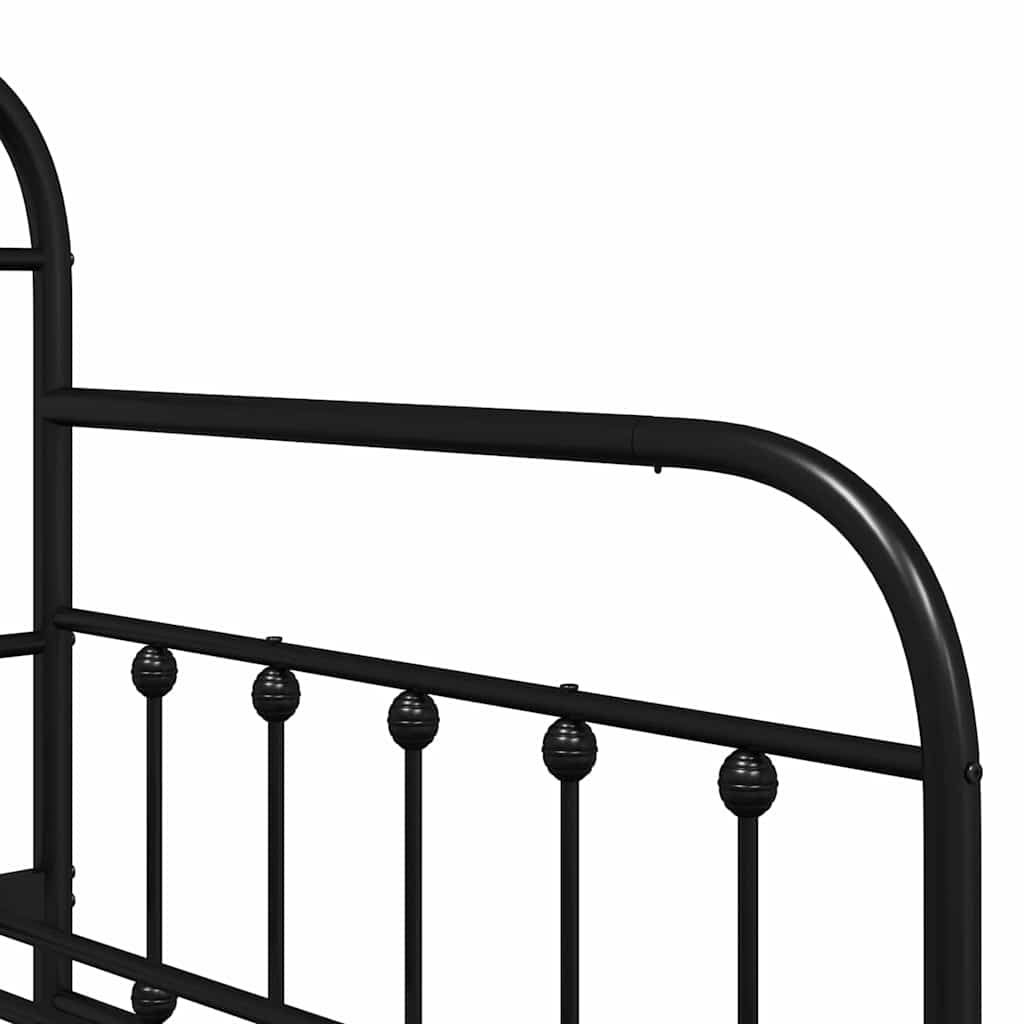 Dagsengeramme Svart 100 x 200 cm Pulverlakkert stål vidaXL