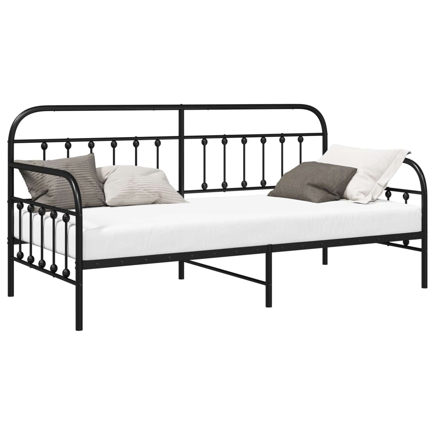 Dagsengeramme Svart 100 x 200 cm Pulverlakkert stål vidaXL