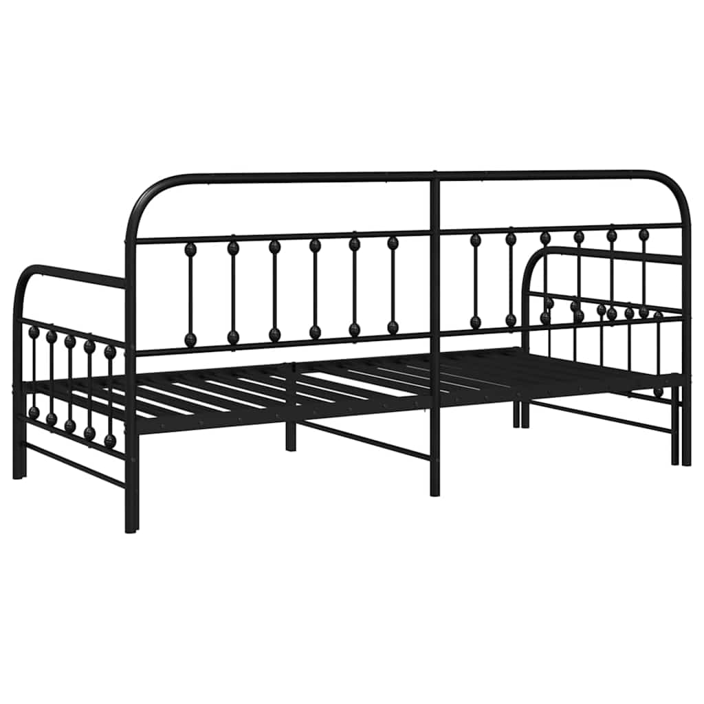 Dagsengeramme Svart 90 x 200 cm Pulverlakkert stål