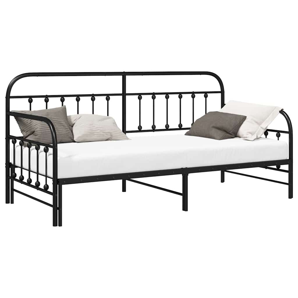 Dagsengeramme Svart 90 x 200 cm Pulverlakkert stål