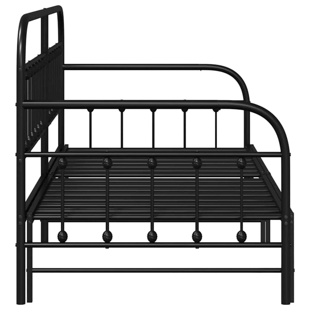 Dagsengeramme Svart 90 x 200 cm Pulverlakkert stål