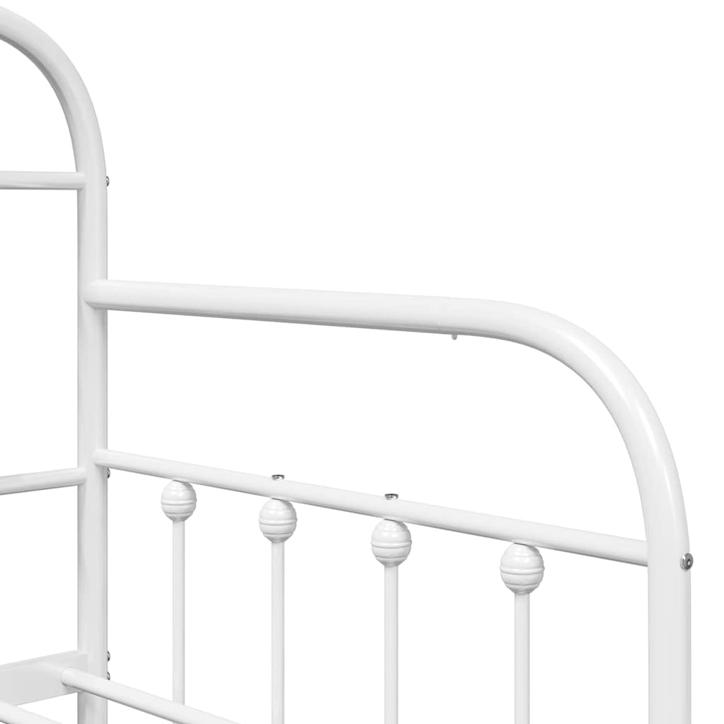 Dagsengeramme Hvit 80 x 200 cm Pulverlakkert stål vidaXL