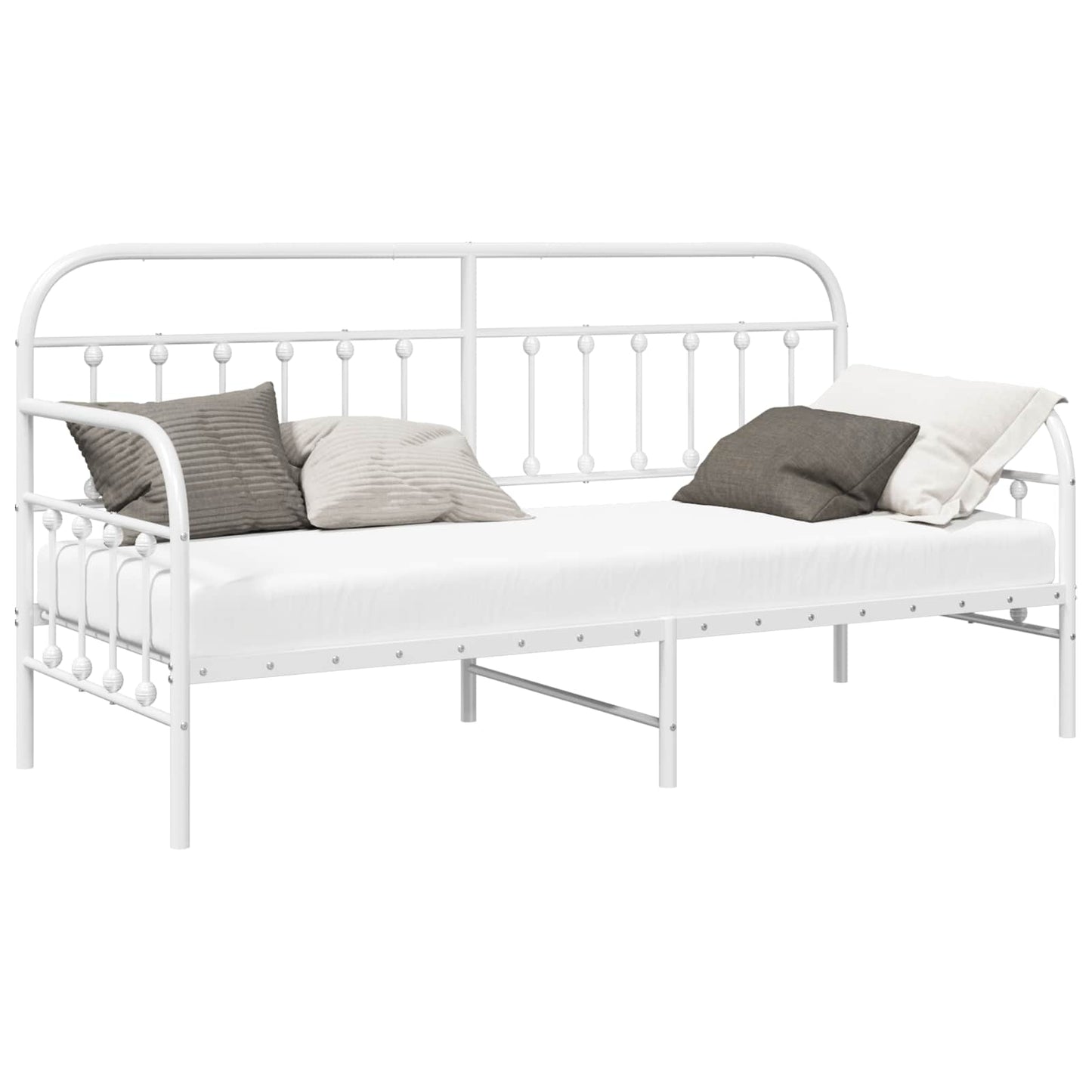 Dagsengeramme Hvit 80 x 200 cm Pulverlakkert stål vidaXL