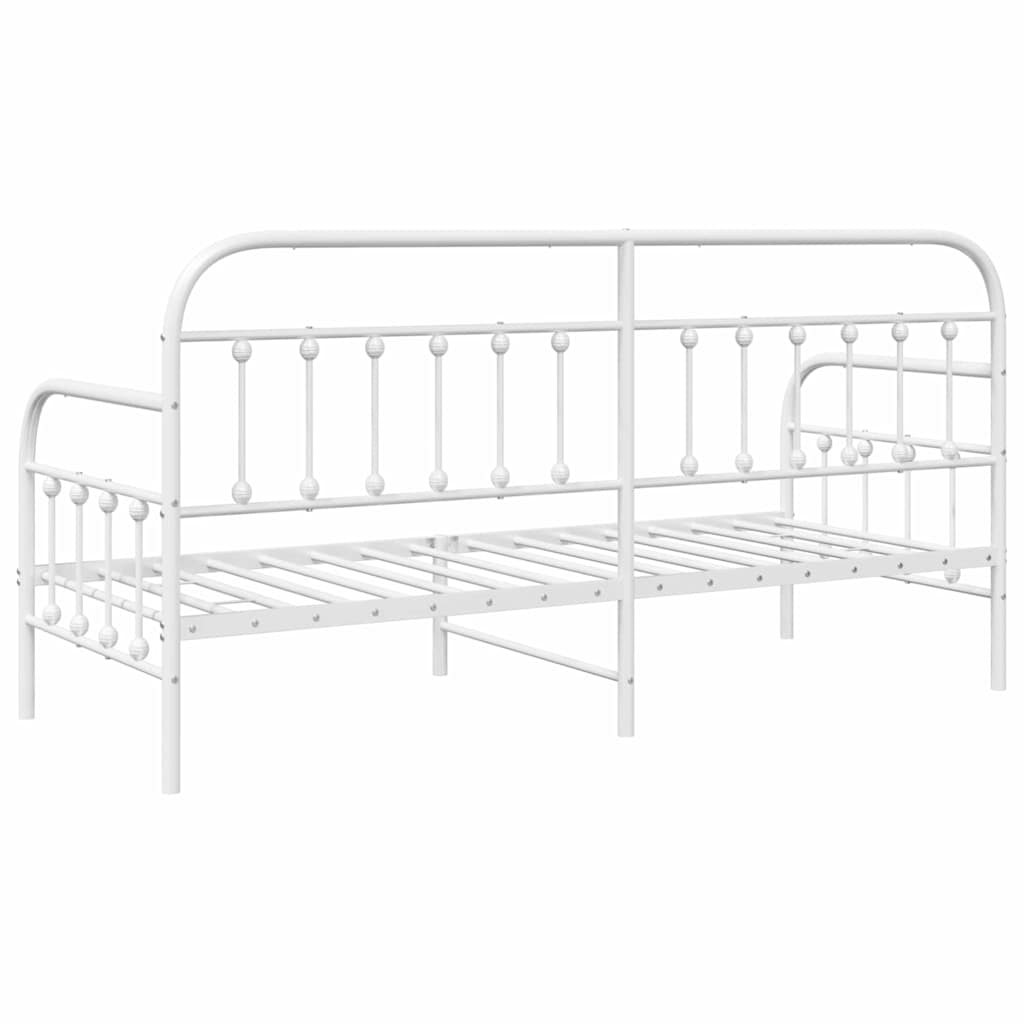 Dagsengeramme Hvit 80 x 200 cm Pulverlakkert stål vidaXL