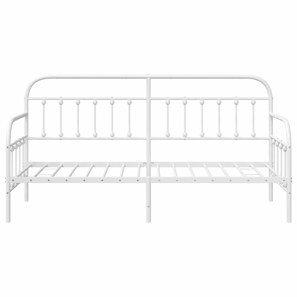 Dagsengeramme Hvit 80 x 200 cm Pulverlakkert stål vidaXL