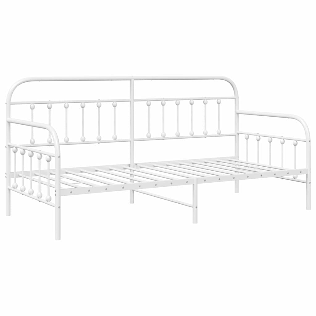 Dagsengeramme Hvit 90 x 200 cm Pulverlakkert stål