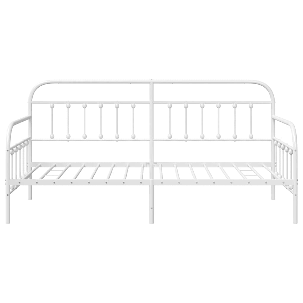 Dagsengeramme Hvit 90 x 200 cm Pulverlakkert stål