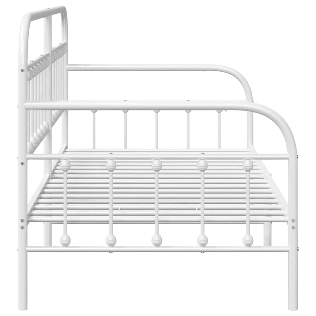 Dagsengeramme Hvit 90 x 200 cm Pulverlakkert stål
