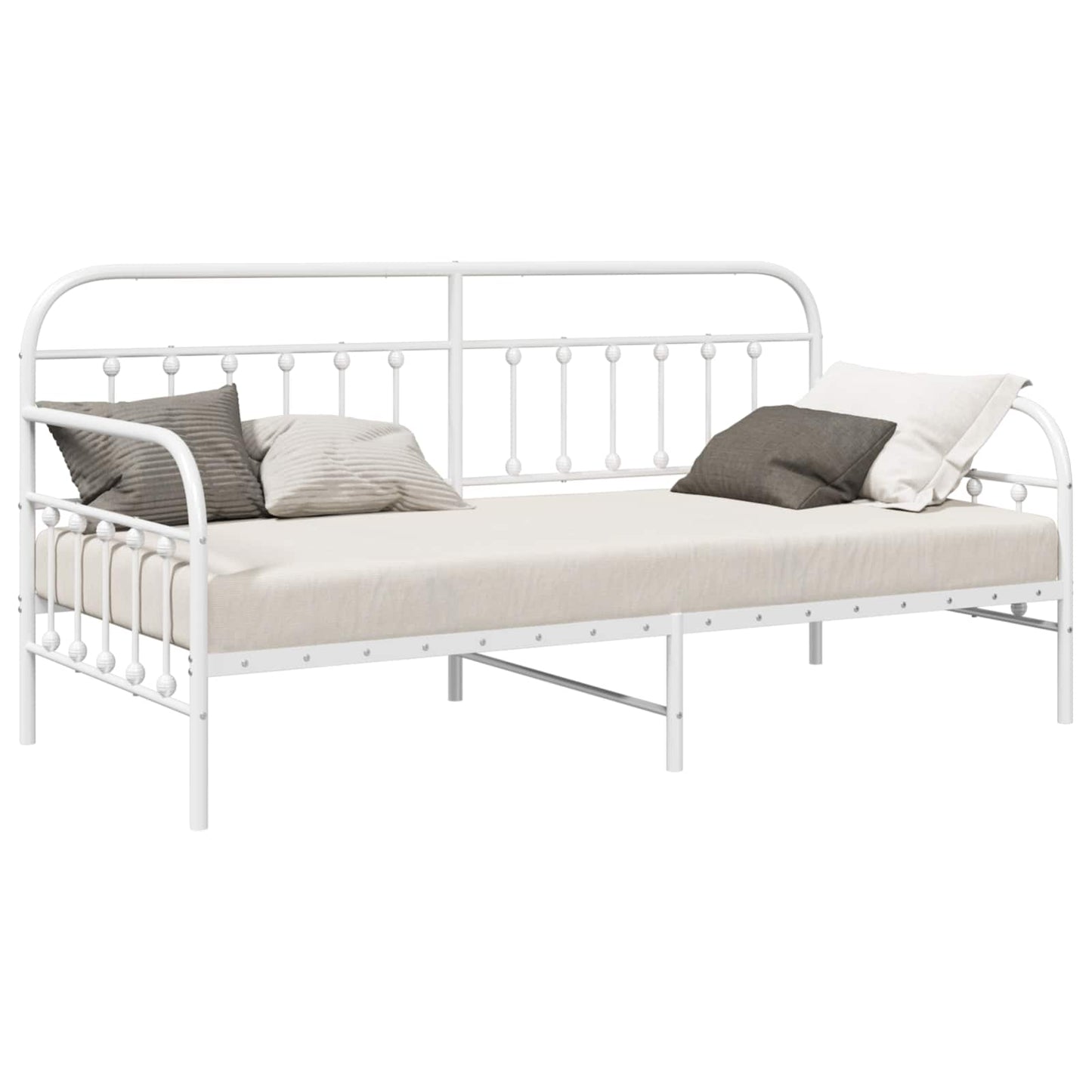 Dagsengeramme Hvit 100 x 200 cm Pulverlakkert stål vidaXL