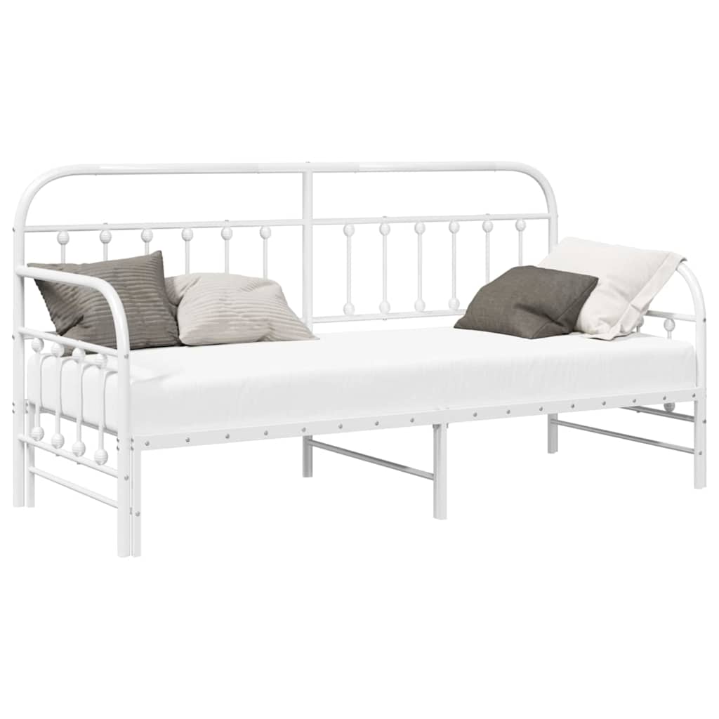 Dagsengeramme Hvit 80 x 200 cm Pulverlakkert stål