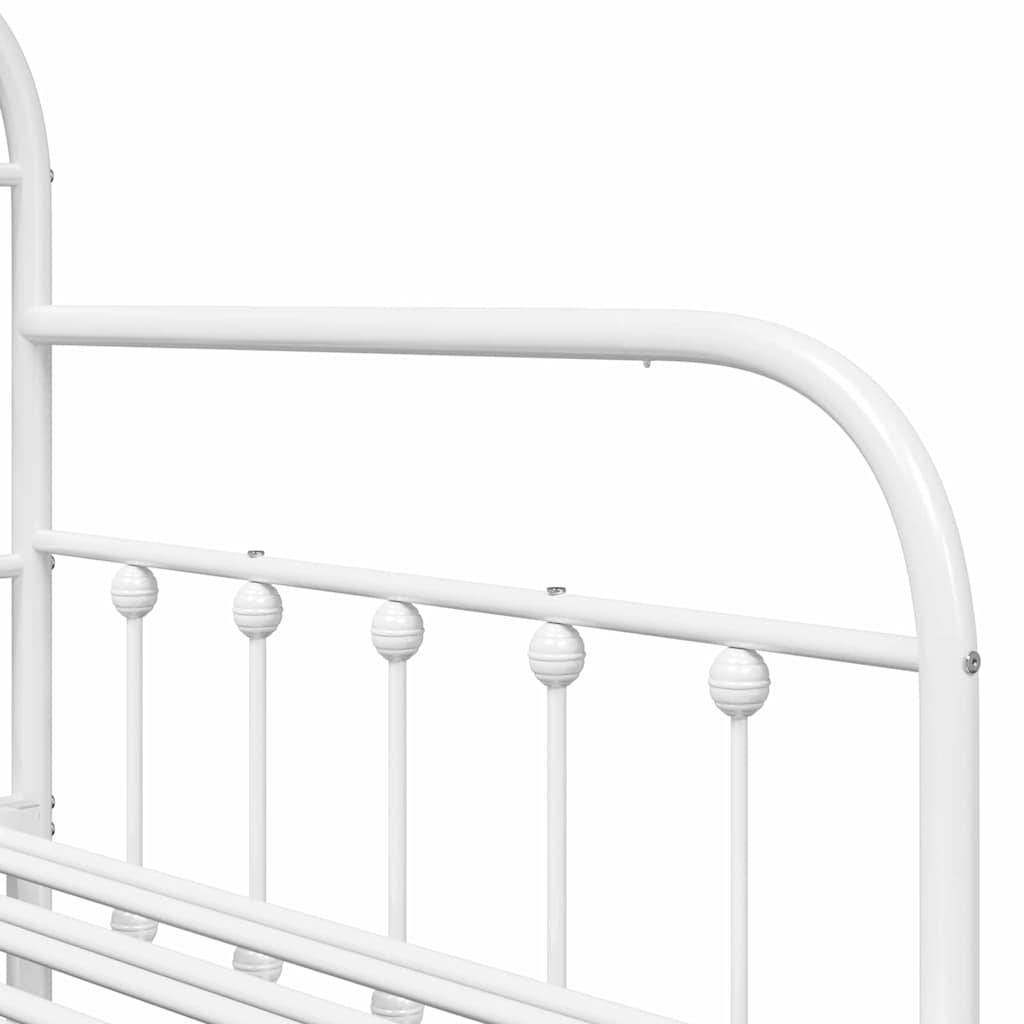 Dagsengeramme Hvit 90 x 190 cm Pulverlakkert stål