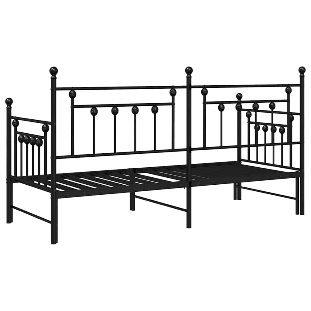 Dagsengeramme Svart 75 x 190 cm Stål