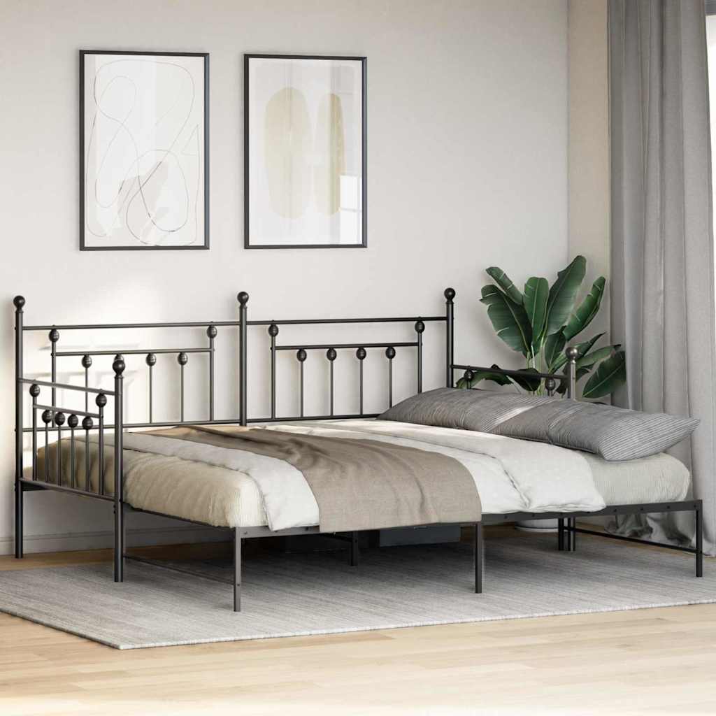 Dagsengeramme Svart 107 x 203 cm Stål