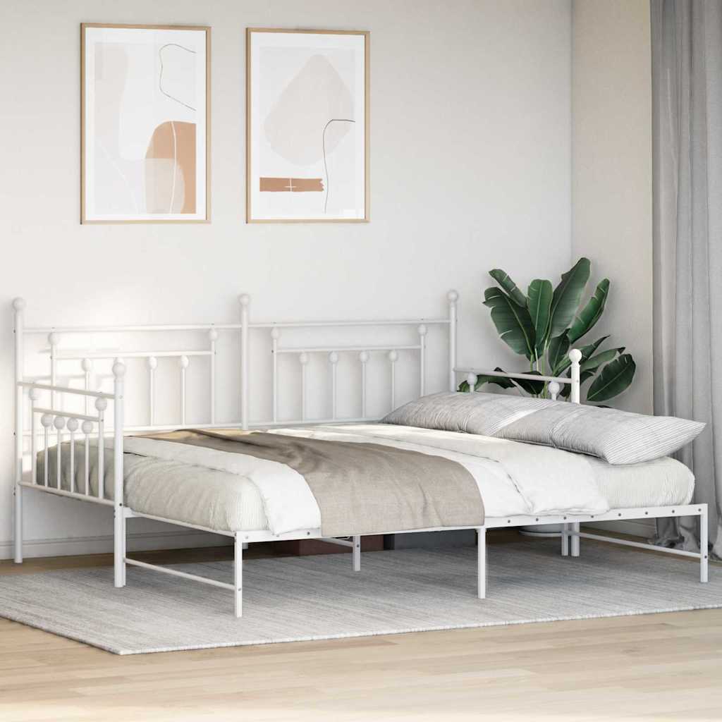 Dagsengeramme Hvit 90 x 200 cm Stål
