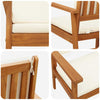 Hage Stol med pute 2 pcs Brun Massivt akasietre