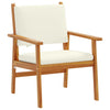 Hage Stol med pute 2 pcs Brun Massivt akasietre