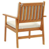 Hage Stol med pute 2 pcs Brun Massivt akasietre