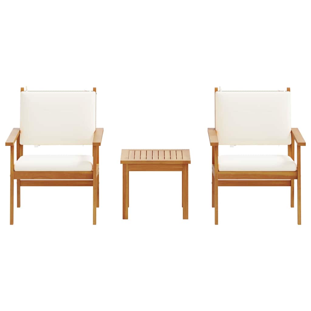 Hagesofa Set 3 pcs Brun 45 x 45 x 38cm Massivt akasietre