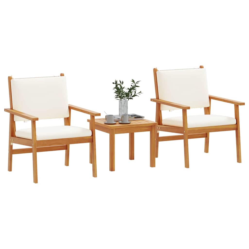 Hagesofa Set 3 pcs Brun 45 x 45 x 38cm Massivt akasietre