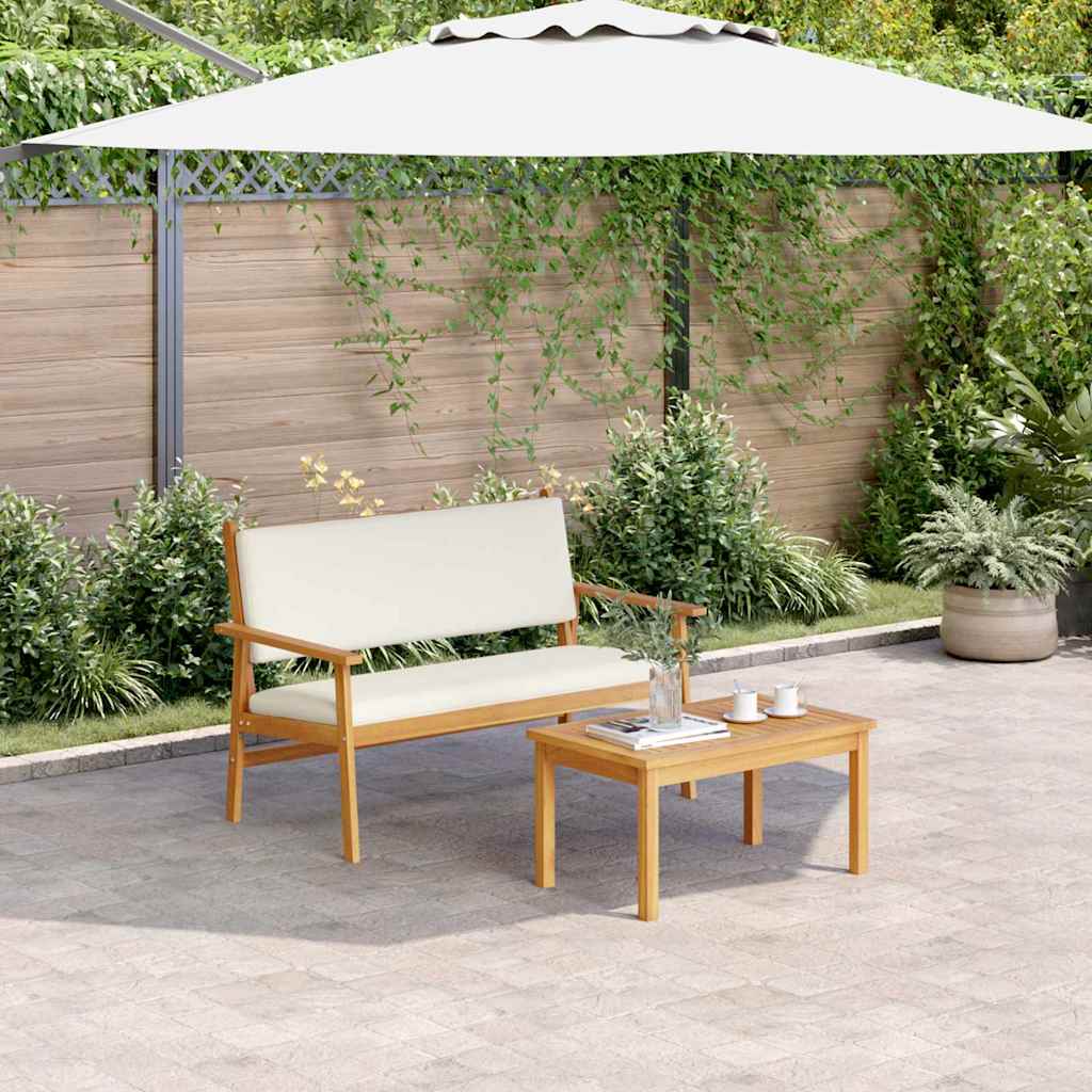 Hagesofa Set 2 pcs Brun Massivt akasietre