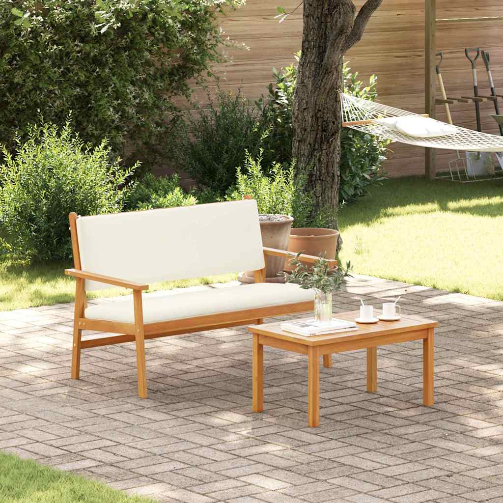 Hagesofa Set 2 pcs Brun Massivt akasietre