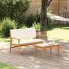 Hagesofa Set 2 pcs Brun Massivt akasietre