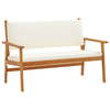 Hagesofa Set 2 pcs Brun Massivt akasietre