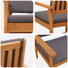 Hage Stol med pute 2 pcs Brun Massivt akasietre