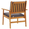 Hage Stol med pute 2 pcs Brun Massivt akasietre
